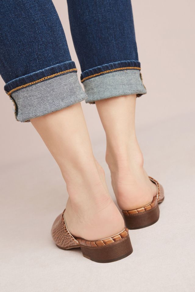 Freda Salvador Embossed Croc Mules #2