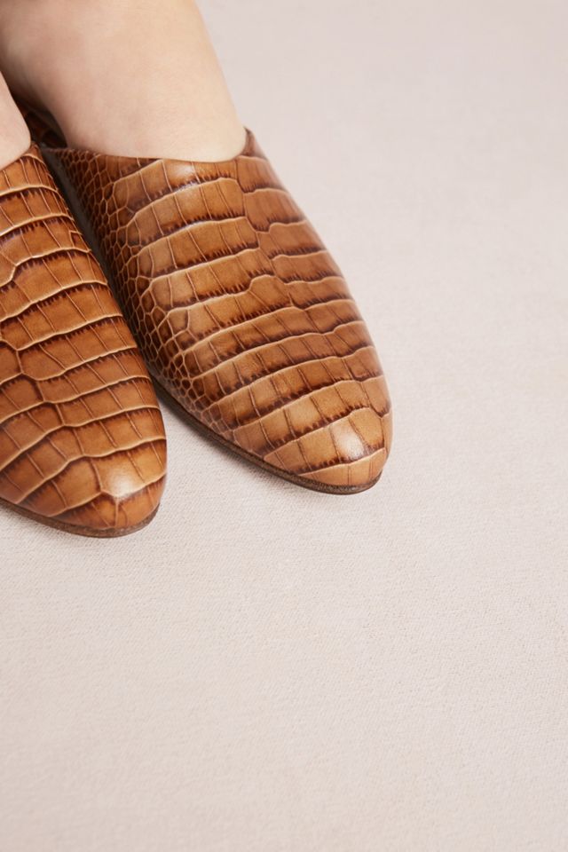 Freda Salvador Embossed Croc Mules #3