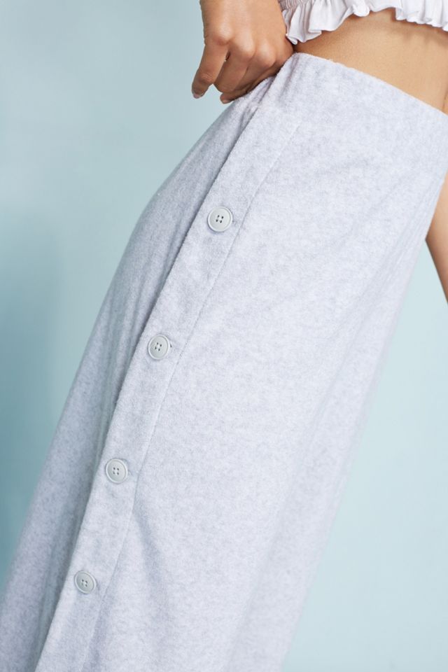 Side-Buttoned Soft Pants #2