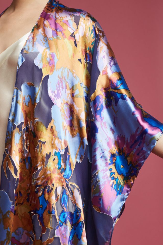 Violet Skies Kimono aus Seide, lila #2