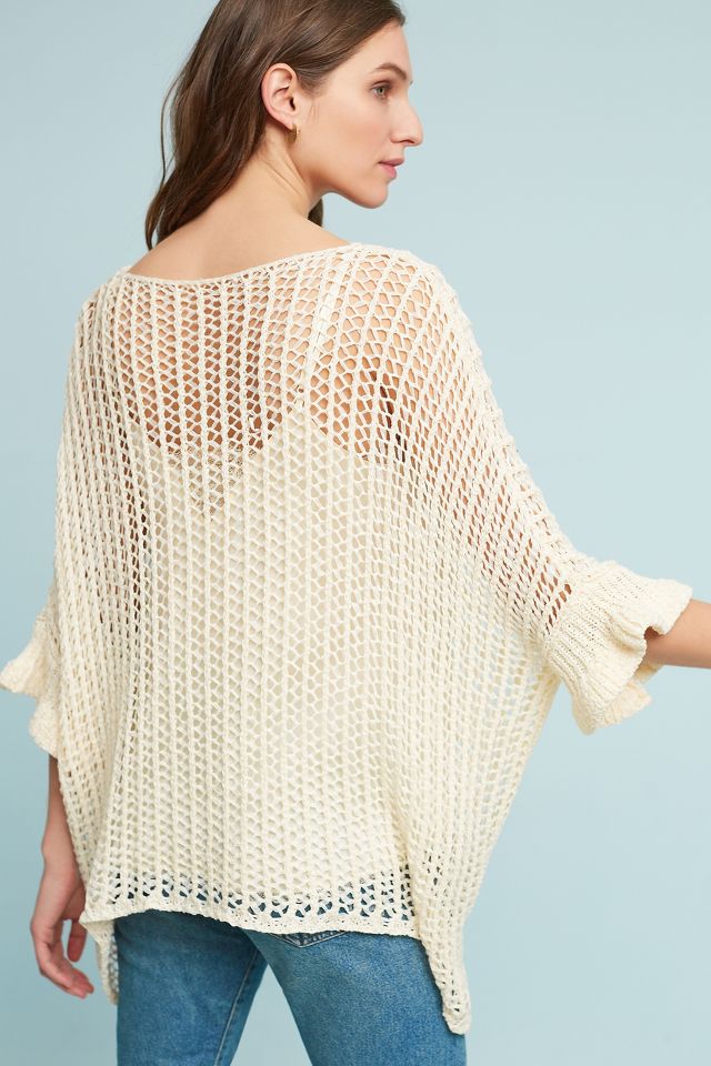 Venetia Ruffle-sleeved Poncho 