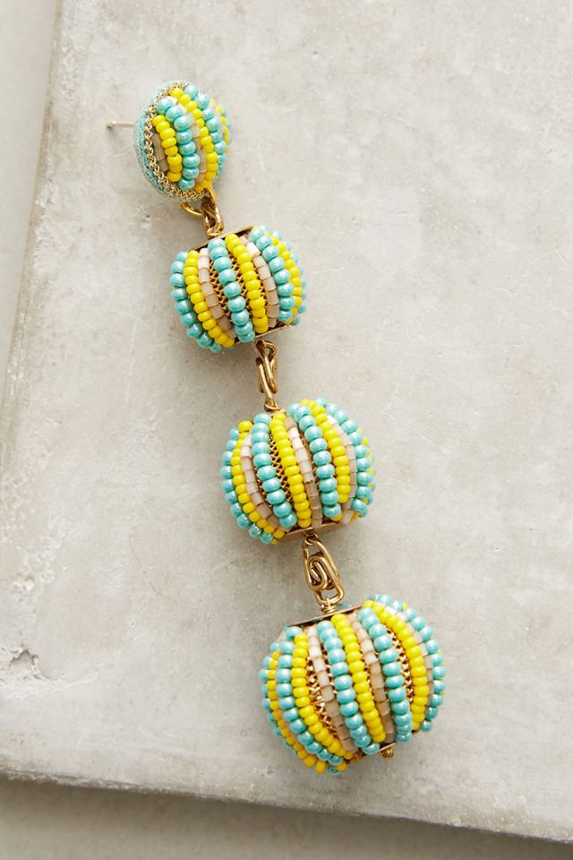 Candy Stripe Drop Earrings #1