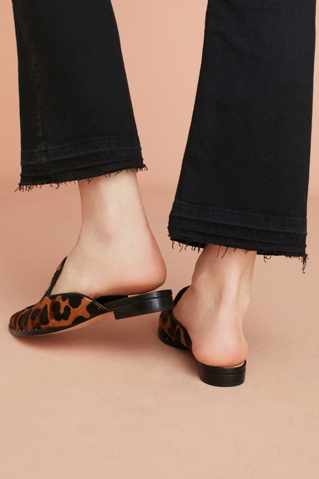 Schutz Leopard Studded Slides #3