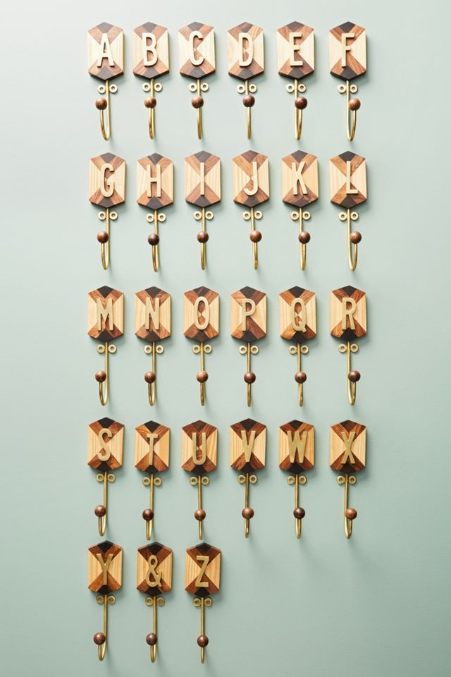 Marquetry Monogram Hook #3