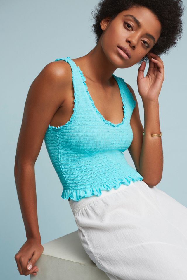 Ruffled Crop Tank