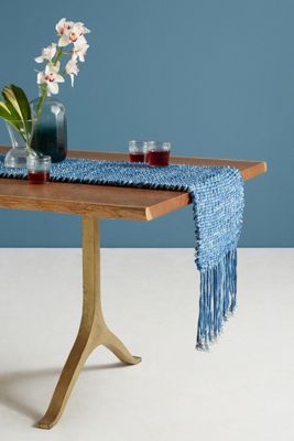 Tufted Indigo Table Runner