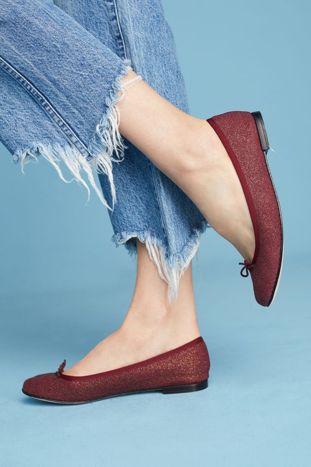 Burgundy ballet flats hot sale