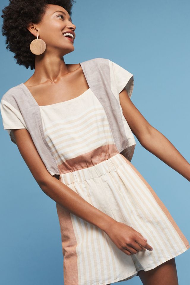 Striped Linen Romper #2