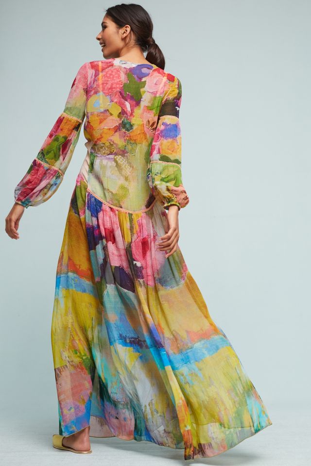 Anthropologie caftan outlet dress