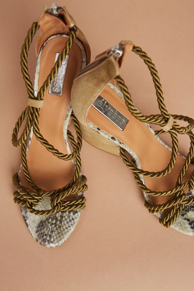 Elysess Rope Lace-Up Heeled Sandals #4