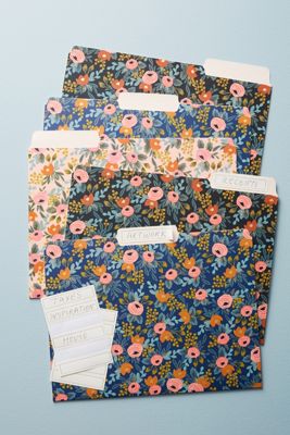 Rifle Paper Co. Penned Posies File Folder Set