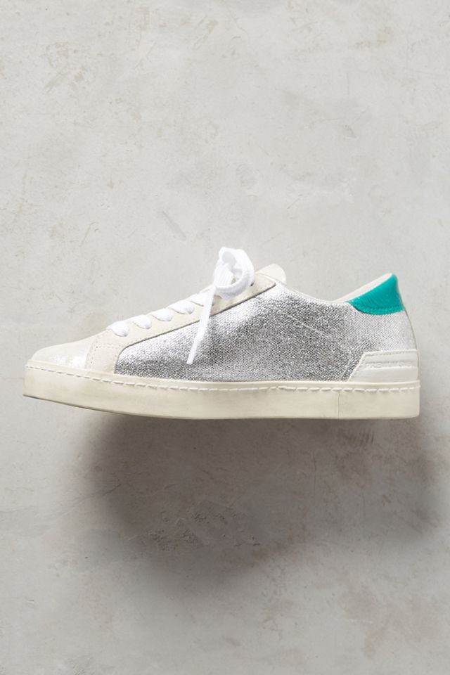 D.A.T.E. Hill Low Silver Laminated Sneakers #2