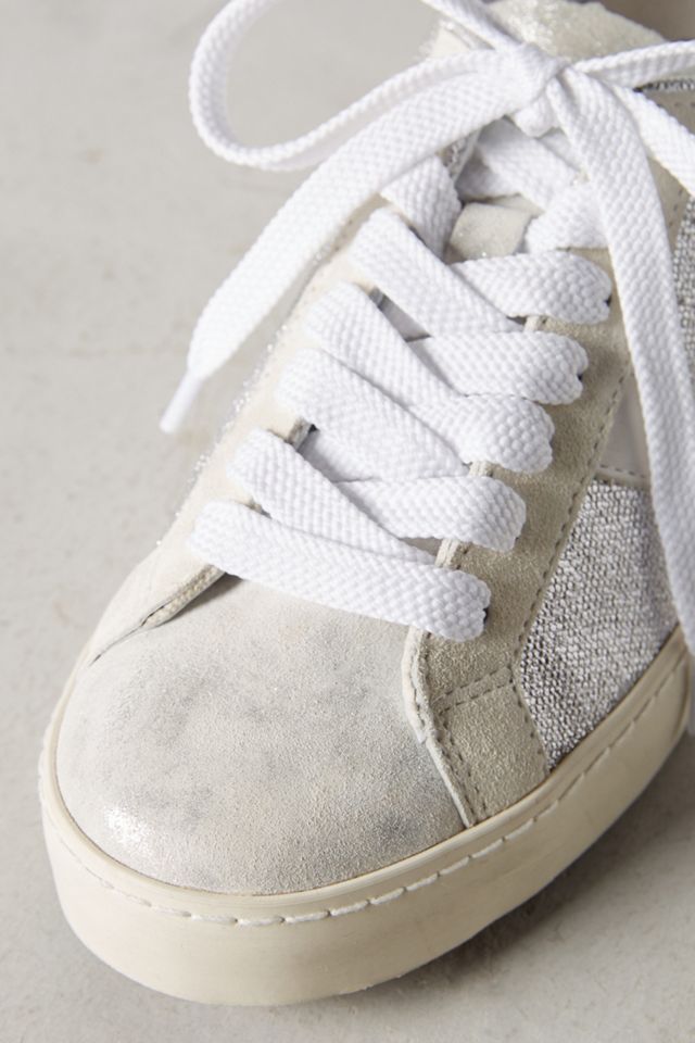 D.A.T.E. Hill Low Silver Laminated Sneakers #3