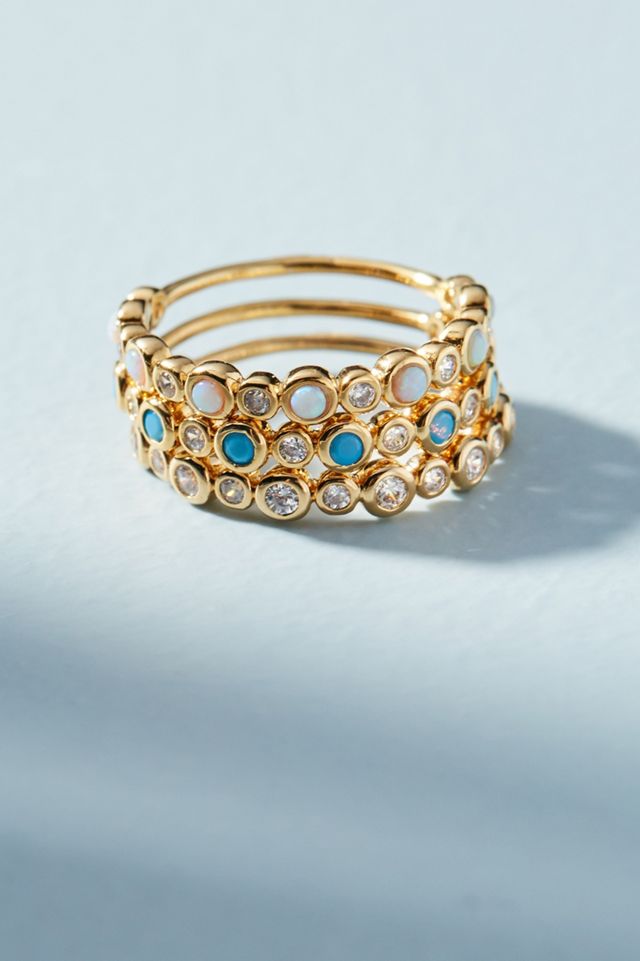 Opal Lustre Ring Set