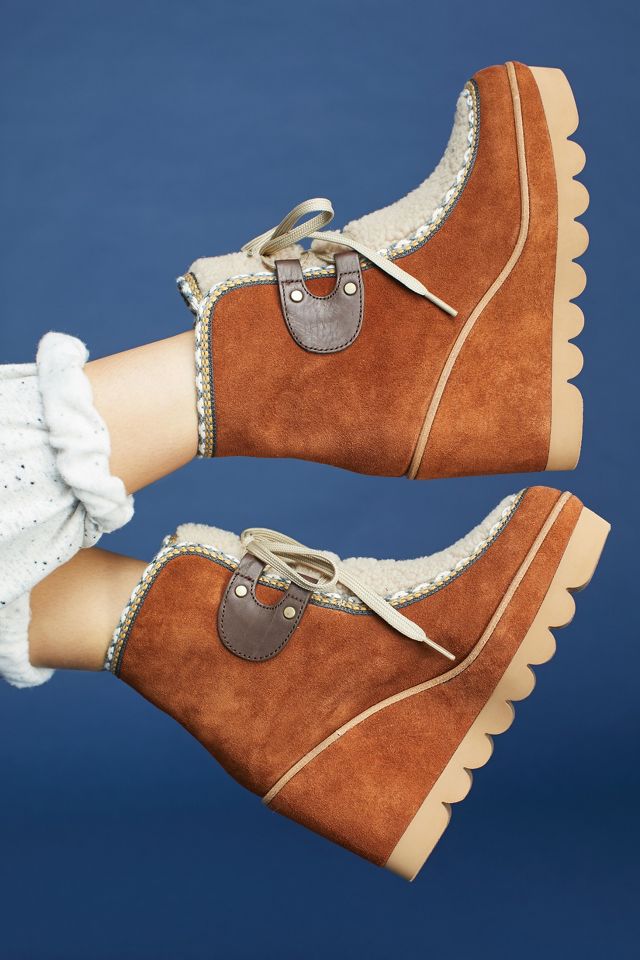 See by clearance chloe wedge booties