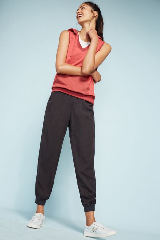 Pocketed Sleeveless Hooded Sweatshirt #2
