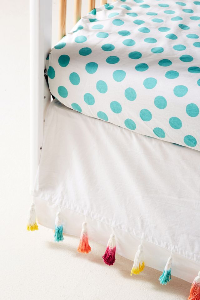 Dip-Dyed Tassels Crib Skirt #1