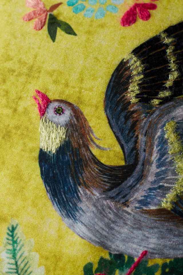 Embellished Birds Pillow #2