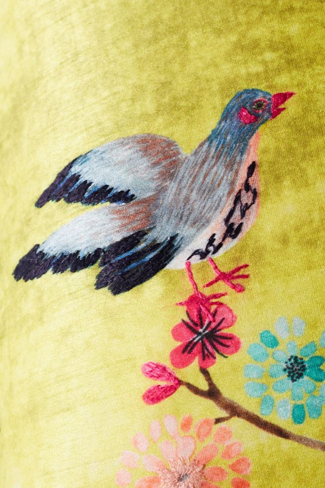Embellished Birds Pillow #3