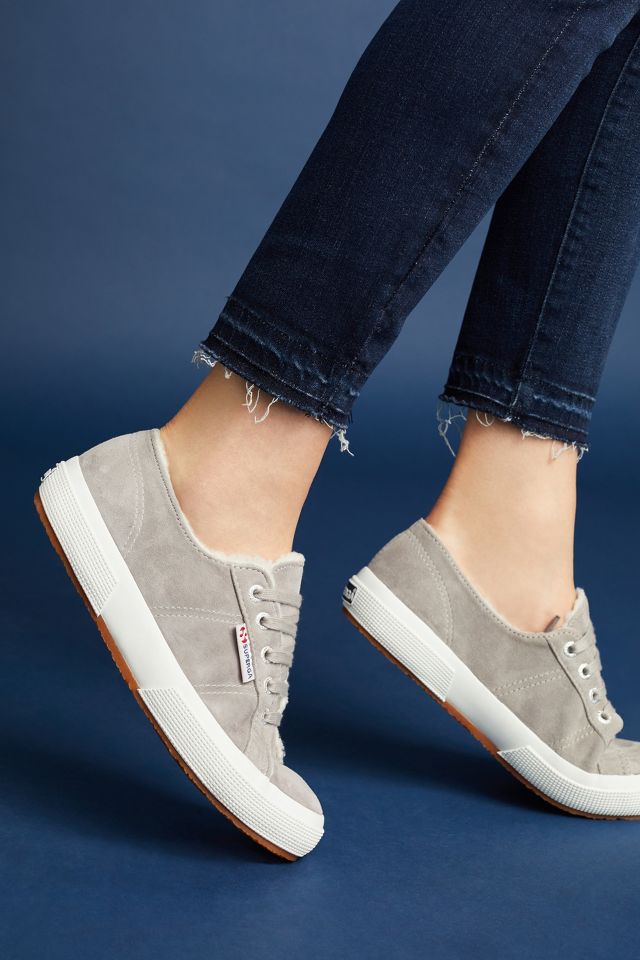 Superga store shearling sneakers