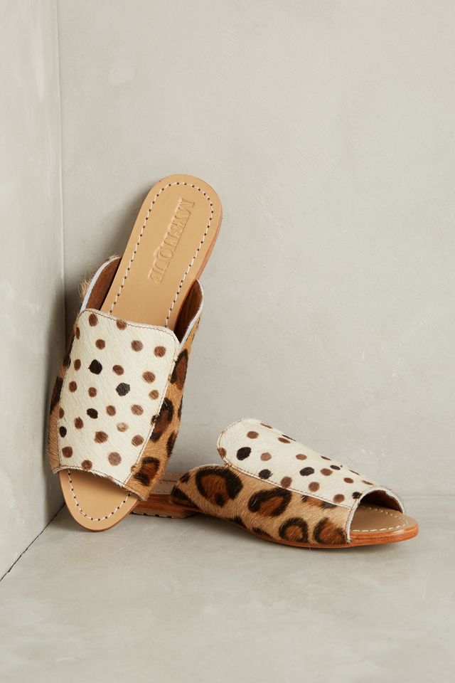 Mystique Mixed Animal Print Slide Sandals | Anthropologie