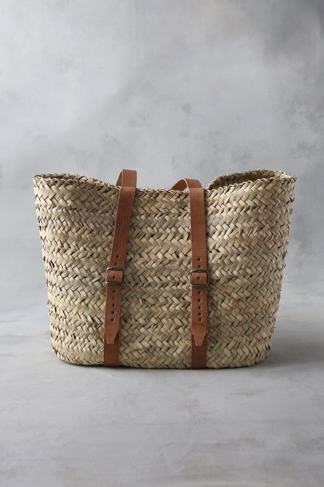 French market best sale basket backpack