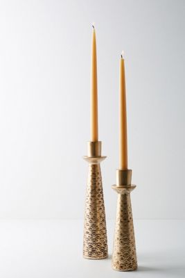 Embossed Ceramic Taper Holder
