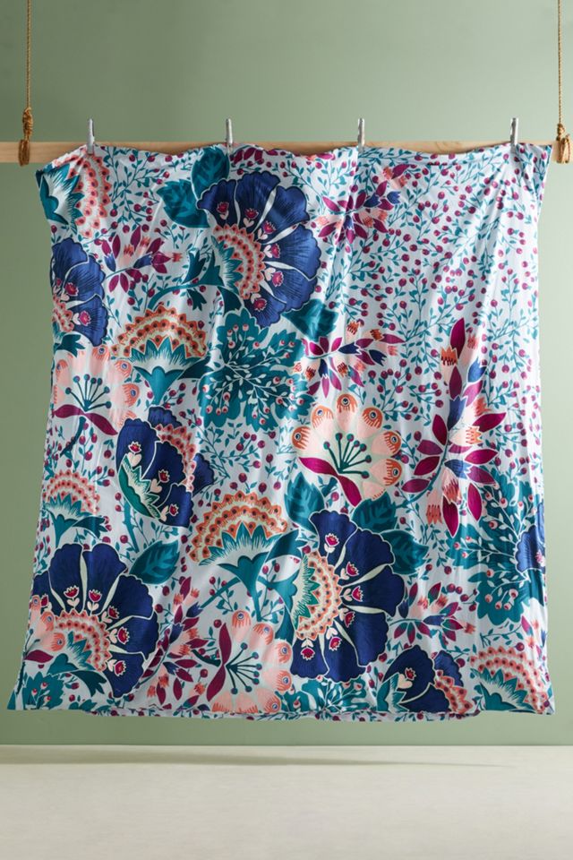 Liberty for Anthropologie Embroidered Feather Bloom Duvet #2