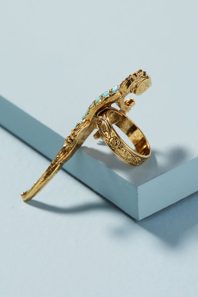 Crystal Lizard Ring #1