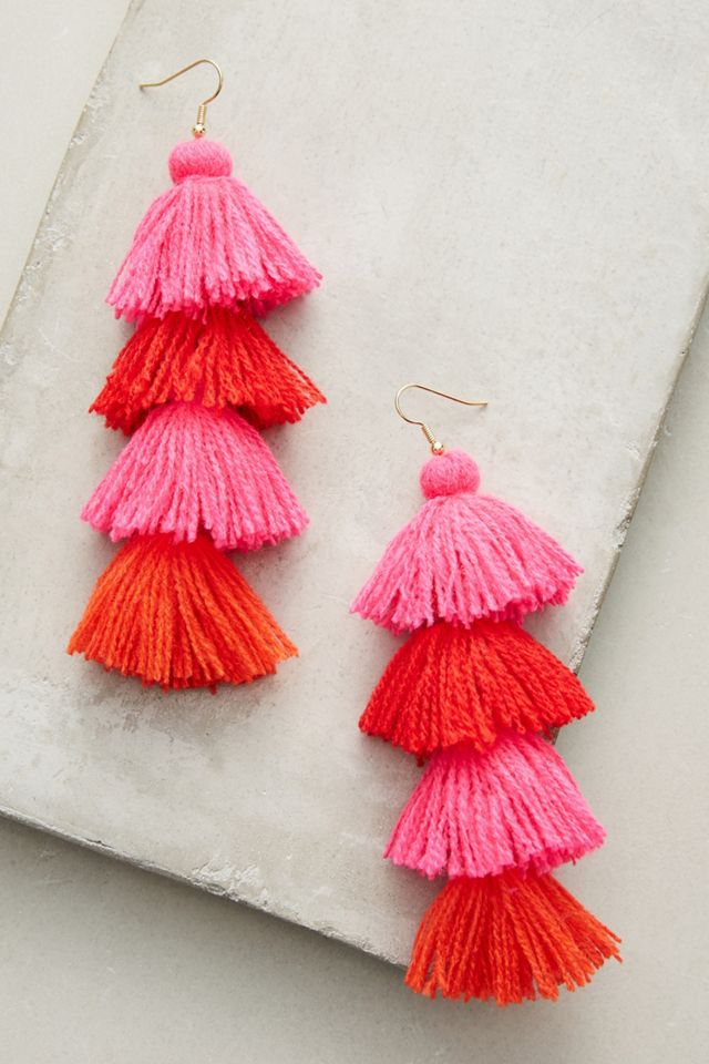 Berry Ombre Drop Earrings