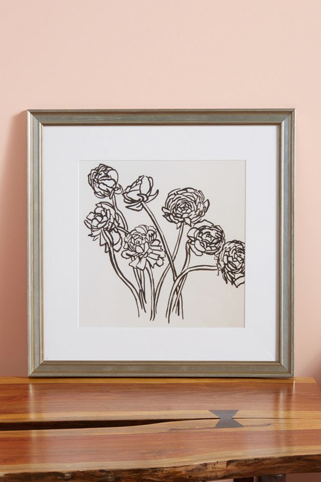 Seven Ranunculi Wall Art #1
