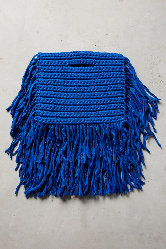 Cobalt Fringe Mini Clutch #1