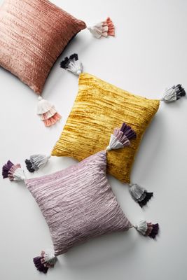 Tasseled Velvet Pillow