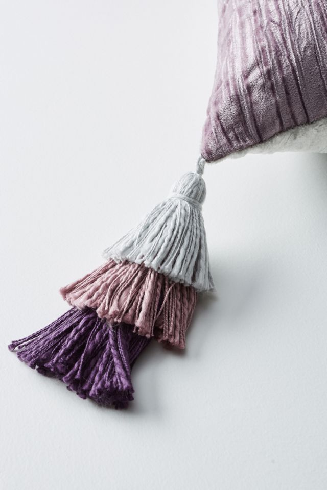 Tasseled Velvet Pillow #3