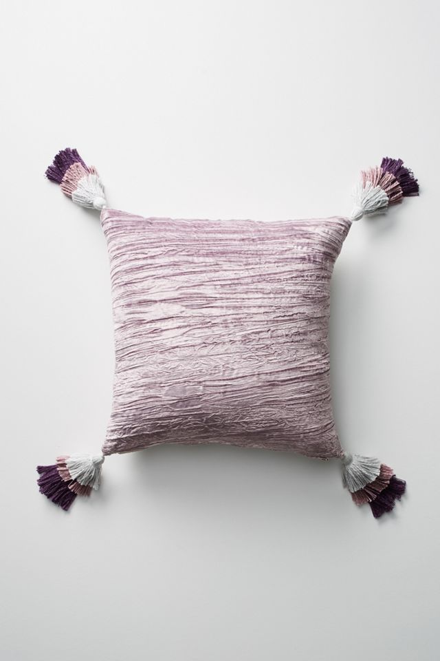 Tasseled Velvet Pillow #1