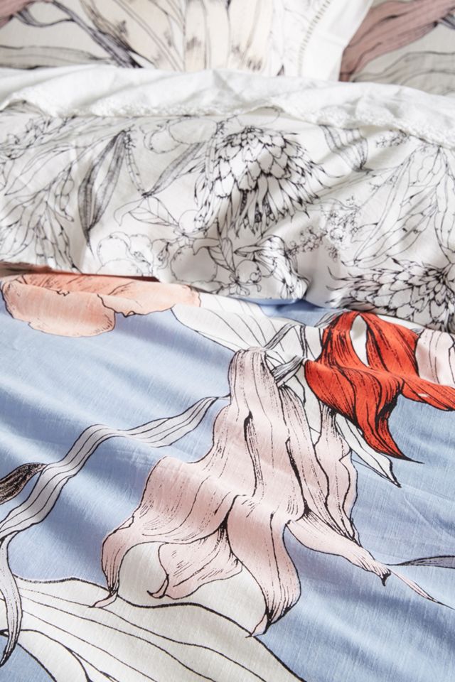 Longina Sketched Songbird Duvet Cover #1