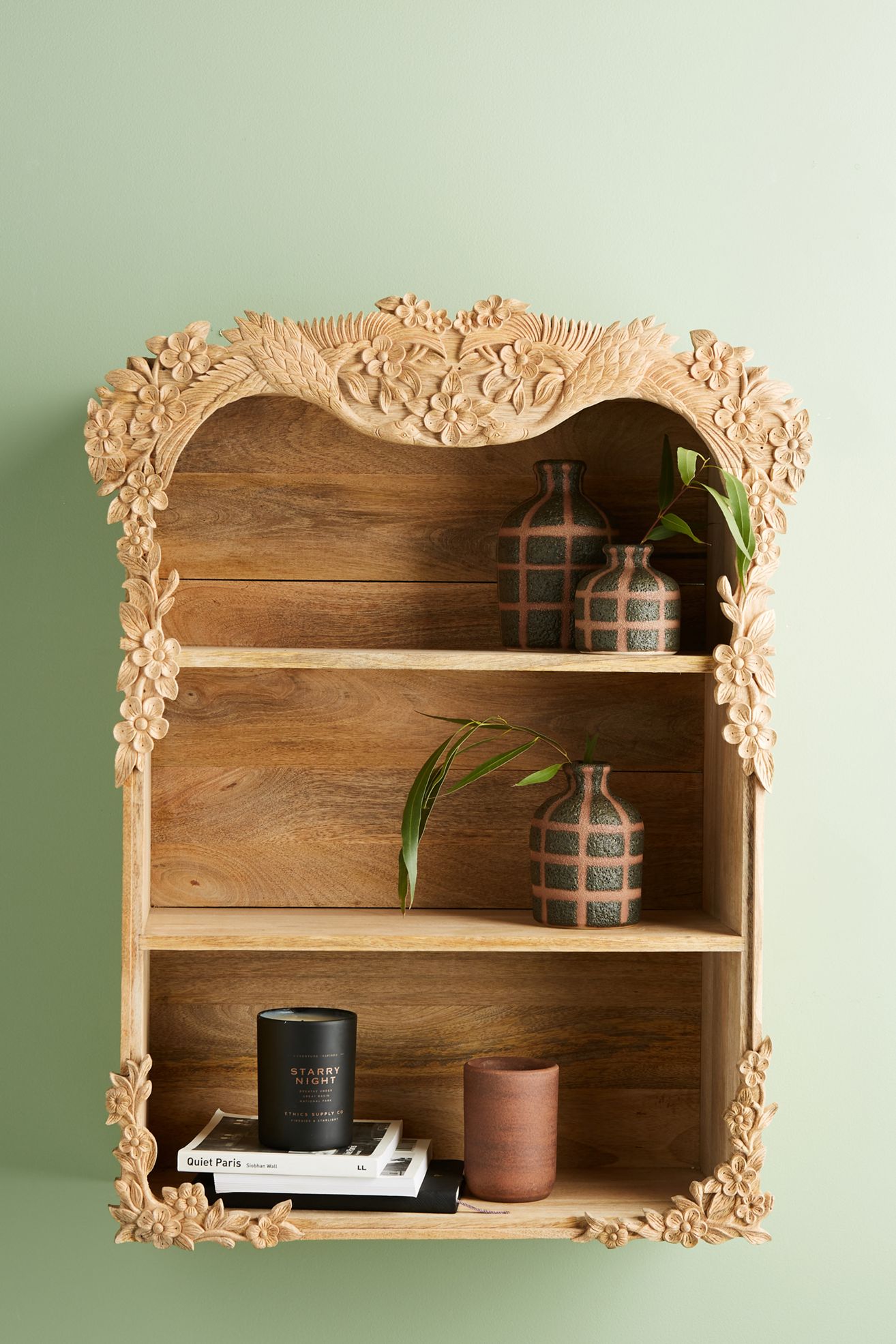 Phoebe Three-Tiered Shelf - Natural, Standard, One Size