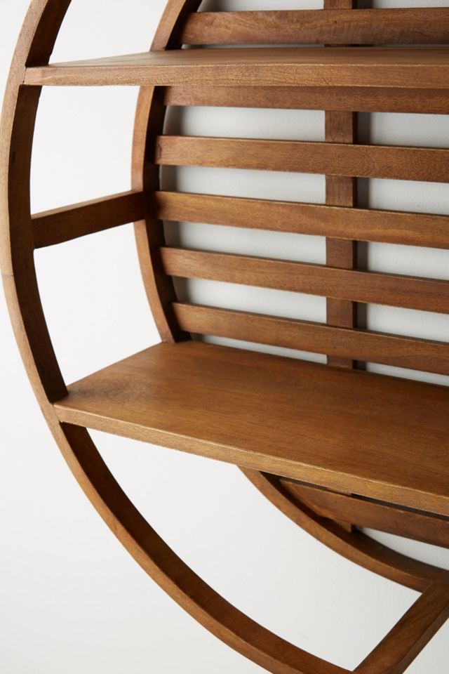 Wooden Wheel Shelving Unit #2