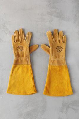 Leather Gauntlet Garden Gloves