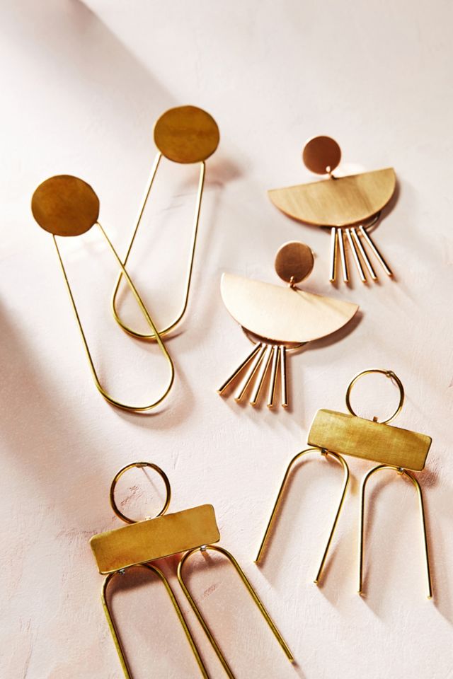 Fringed Spoon Drop Earrings #2