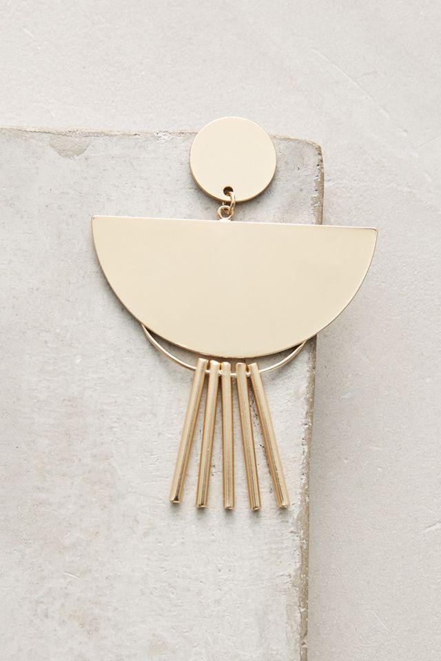 Fringed Spoon Drop Earrings #1