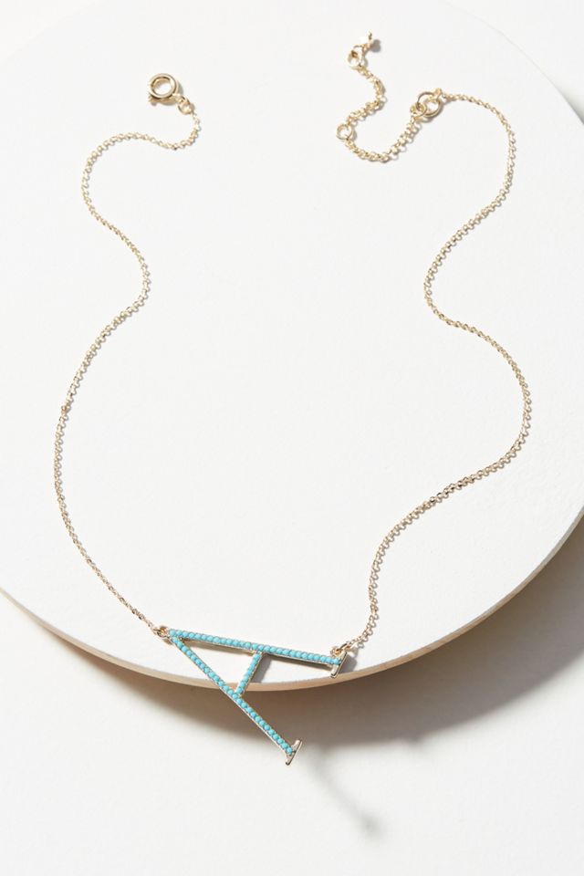 Pave Monogram Necklace #1