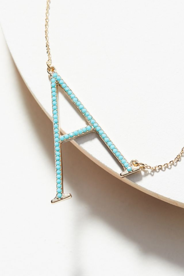 Pave Monogram Necklace #2