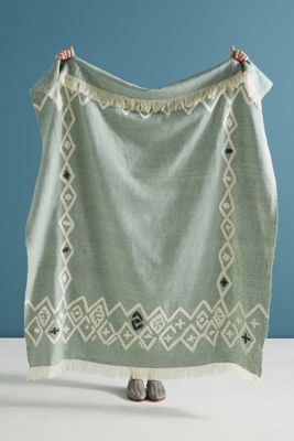 Embroidered Piper Throw Blanket