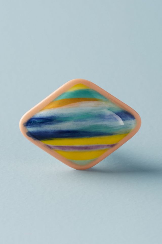 Bouton à rayures peintes #2