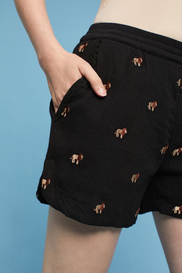 Embroidered Lion Shorts #2
