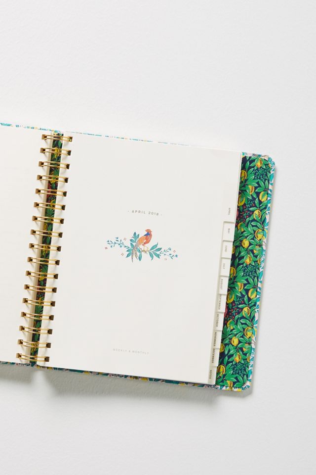 Liberty for Anthropologie Peacock Orchid 2017-2018 Planner #1