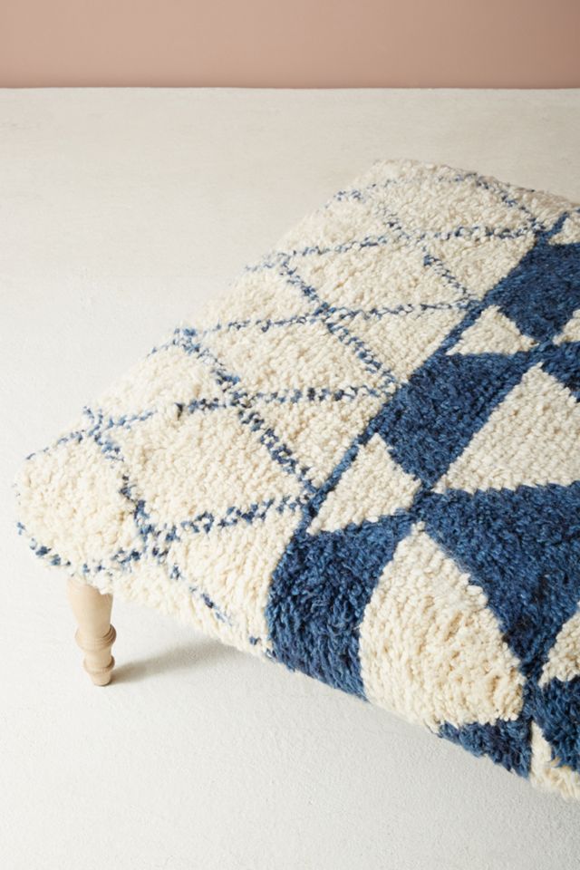 Geo Shag Carpet Ottoman #2