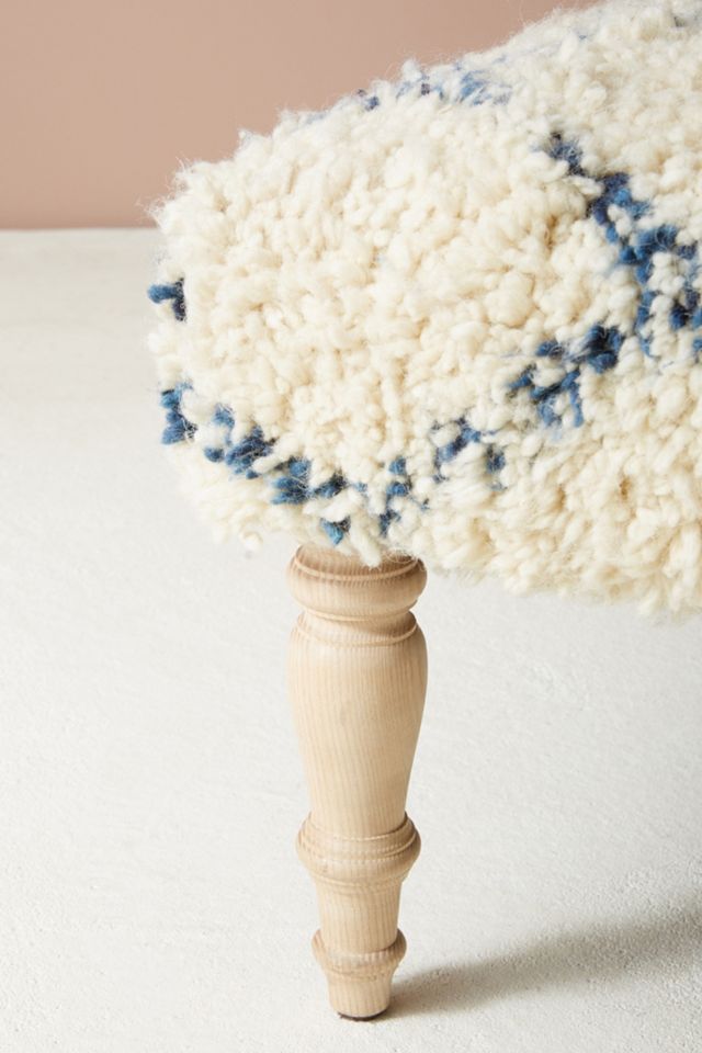 Geo Shag Carpet Ottoman #3