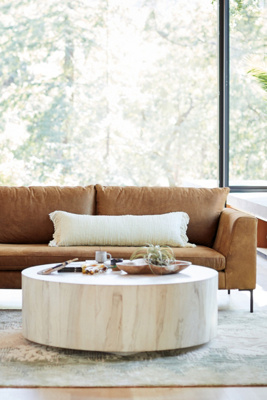 Swirled Drum Reclaimed Coffee Table | AnthroHome